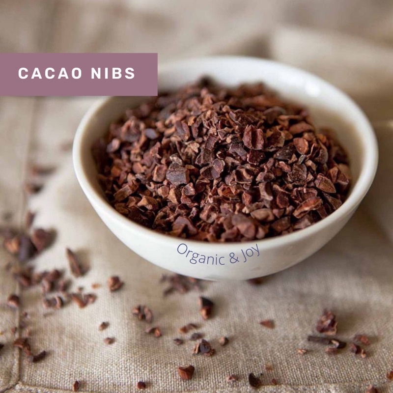 

Organic&Joy • Pure Cacao Nibs/ Biji Coklat murni / roasted cacao nibs/ superfoods no preservative no sugar (Antioxidant,Anti Cholesterol,Diet Keto,Anti stroke,camilan sehat,granola,biji coklat panggang murni)