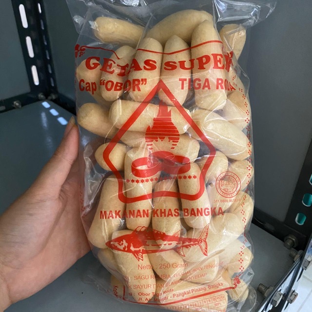 

Getes Bangka Panjang Super Cap Obor Tiga Roda Merah - Snack Bangka - Cemilan Bangka - Makanan Bangka