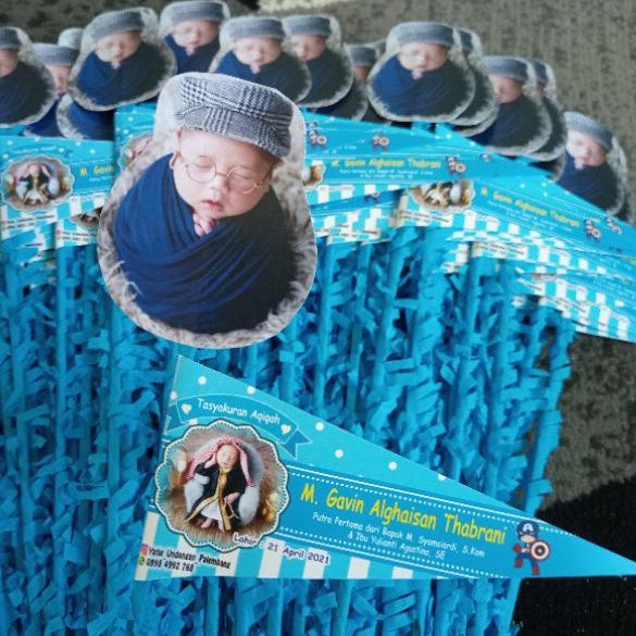 Bendera Aqiqah karakter Unik