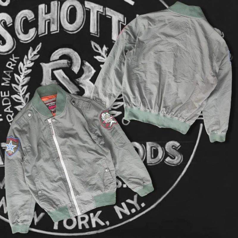 JAKET BOMBER ARMY US NATO PARKA DECK TANKER FLYER FLIGHT VINTAGE JACKET SCHOTT RAMONES PRELOVED SECO