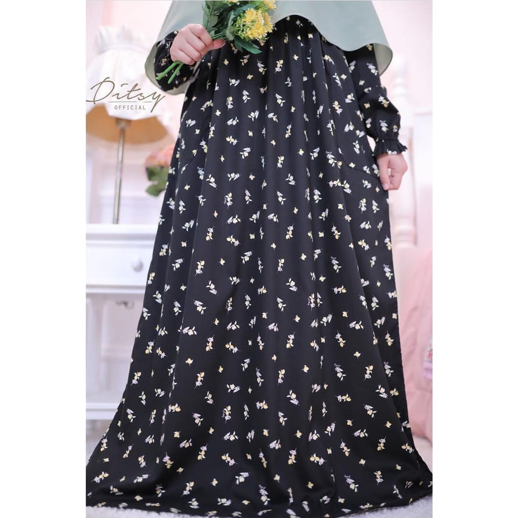 DITSY LEMON JETBLACK NIGHTGOWN (FEBRUARI 2021)
