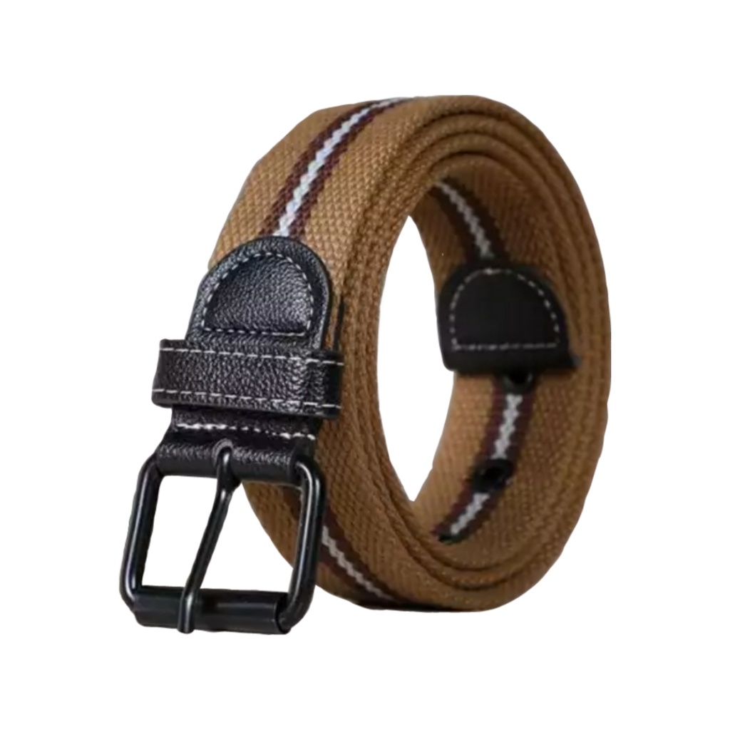 Ikat Pinggang Pria Fashion Tali Kanvas Sabuk Model jarum Kode S032