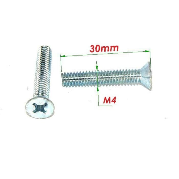 x10pcs Baut JF / Baud JF / M4x30 Baut JF / Sekrup Mesin