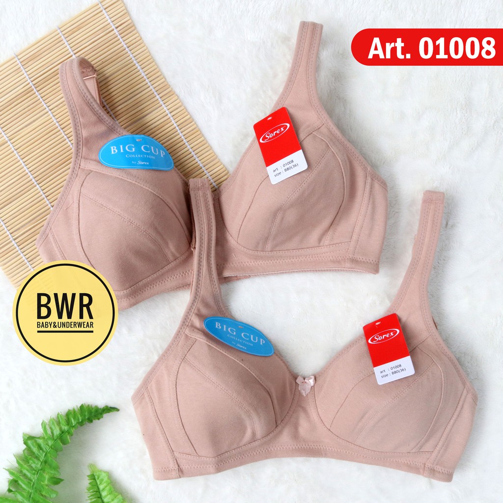 Bra Sorex 01008 Big Cup / Sorex Bra 01008 Basic Busa Tipis Tanpa Kawat Kait 3 | Bwr