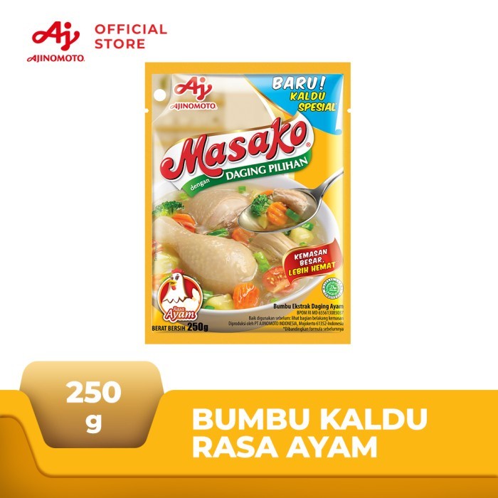 

Masako® Bumbu Kaldu Penyedap Rasa Ayam Kemasan 250g