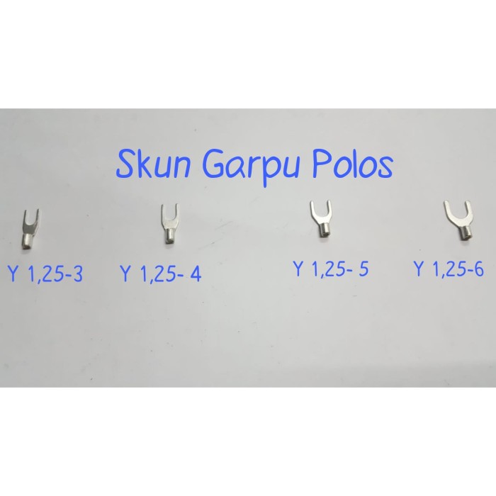 Skun Y 1.25-3 POLOS/Skun Kabel Y 1.25-3/Skun Garpu / Skun U Polos / Skun Y Polos Non Isolated 1.25-3