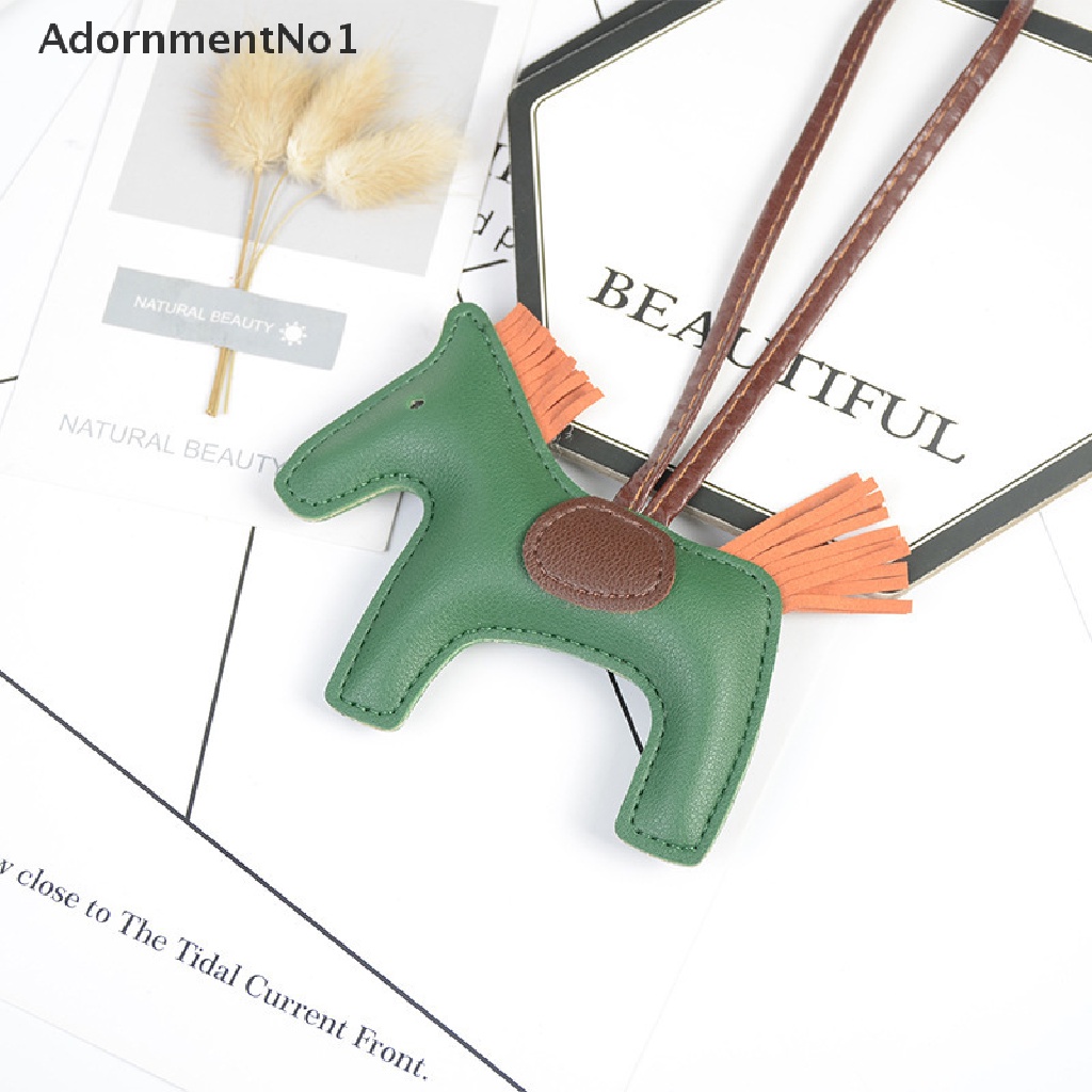 [AdornmentNo1] Fashion Jewelry Famous Luxury Handmade PU Leather Horse Keychain Animal Keychain [new]