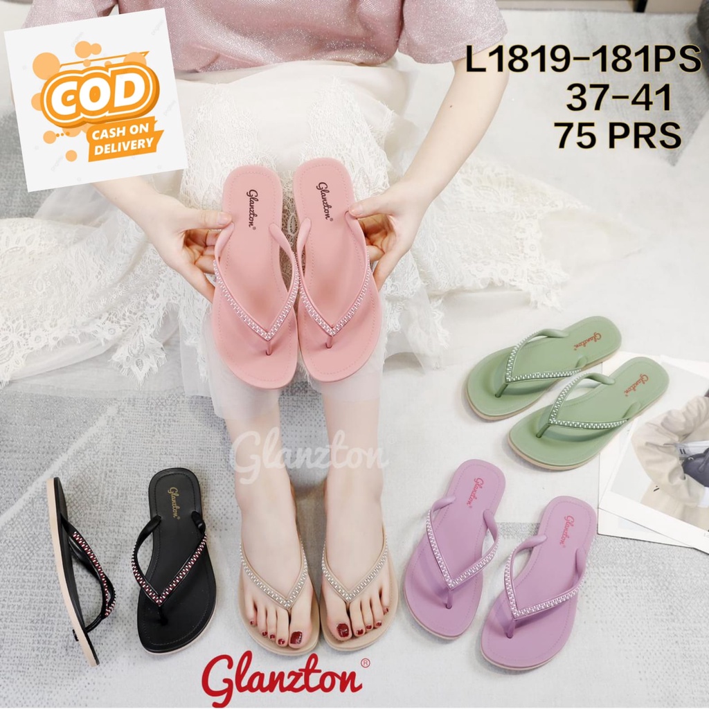 Sandal jepit wanita jelly doff glanzton jlt l 1819-181 size 37-41 bisa bayar di tempat ( cod )