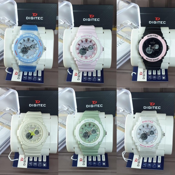 [ ORIGINAL ] Jam Tangan Wanita / Cewek DIgitec 4100 DG 4100 DA 4100 - Hitam ori