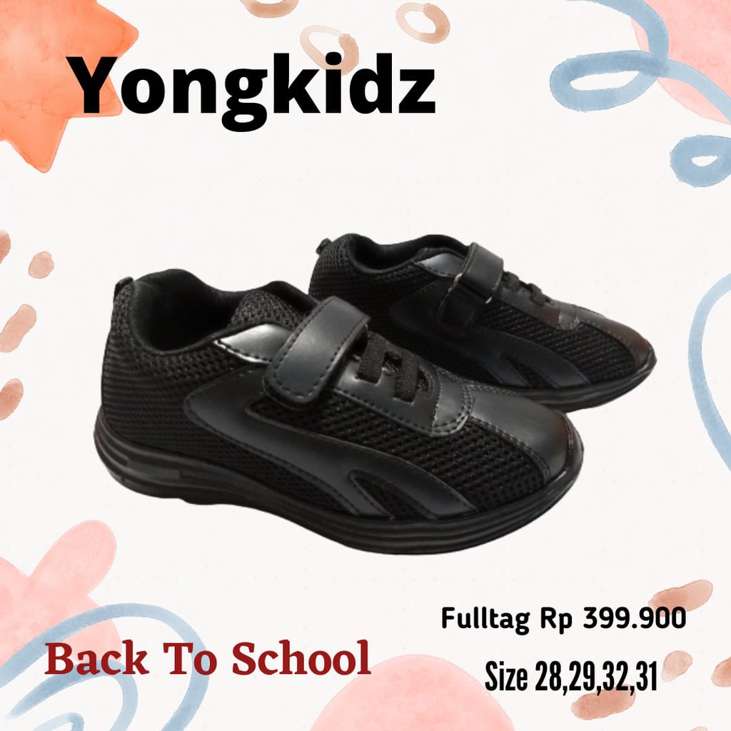 Yongkidz | Sepatu Sekolah Hitam