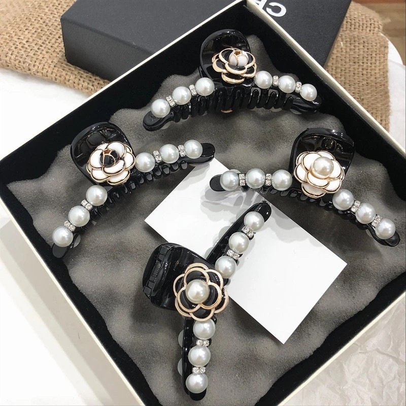 Jepit Rambut Mutiara Bunga Korean Style Nemuru Camellia Chanel