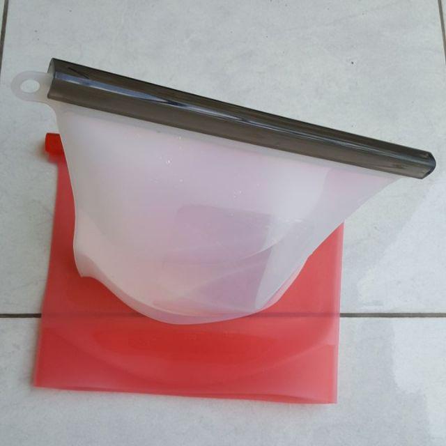 Kantong Vacuum Makanan Bahan Silicon Ziplock 1000ml