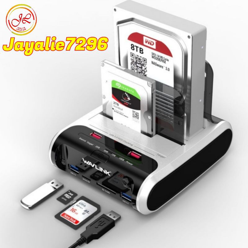 Jual Wavlink USB 3.0 SATA HDD Docking for 2.5"&3.5" SATA HDD Drive Clone Holder Dock | Indonesia