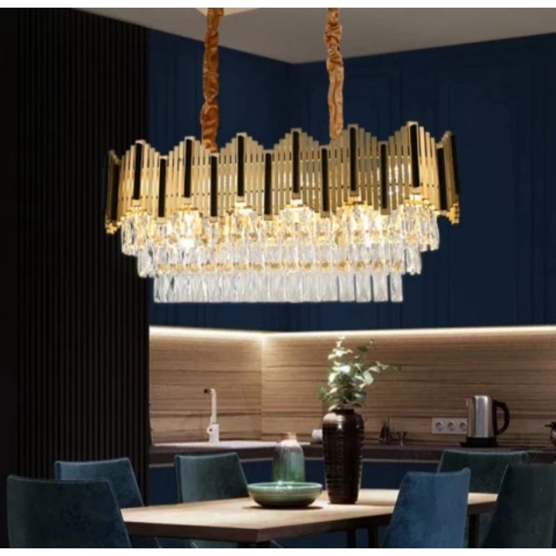 Lampu gantung modern cristal/lampu hias ruang meja makan