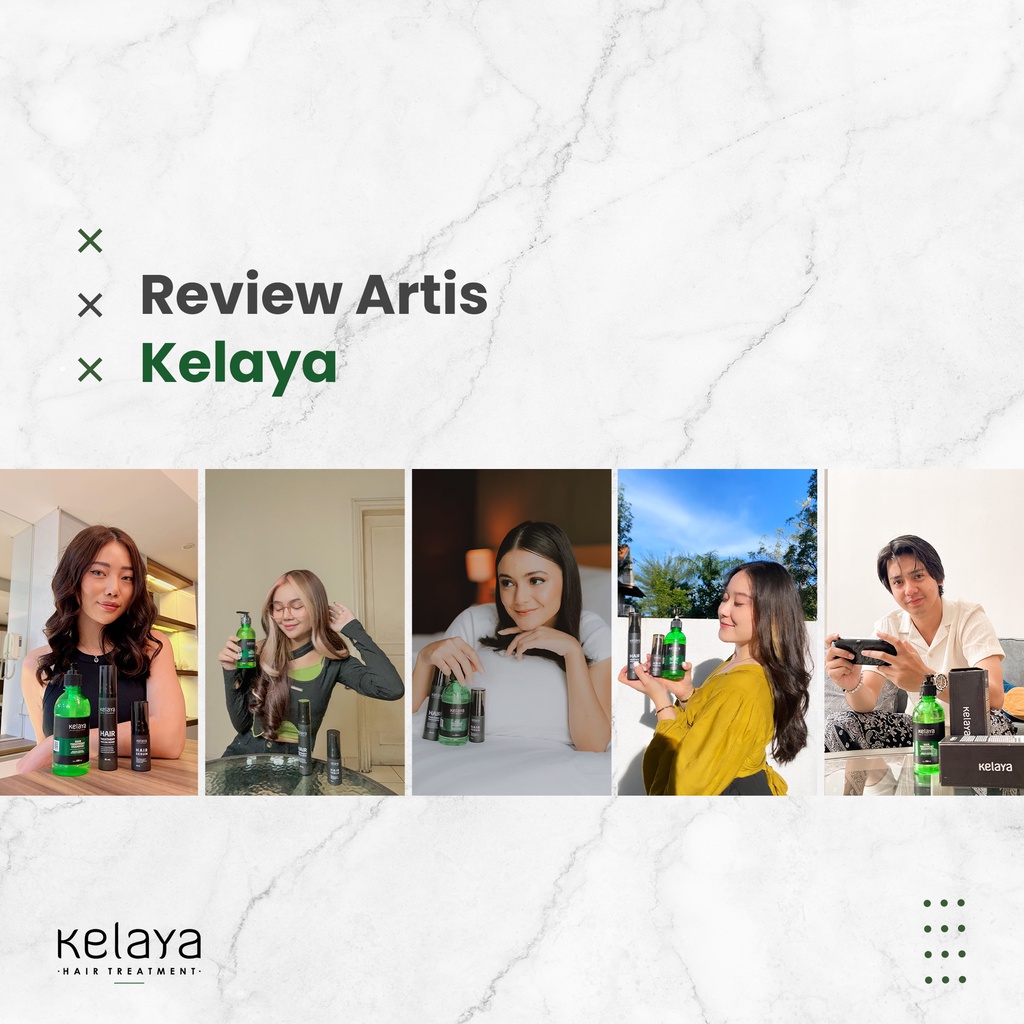 KELAYA Paket Perawatan Rambut Kelaya Hair Treatment Shampoo Minyak Kemiri Hair Serum