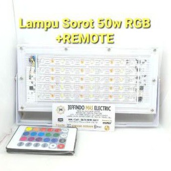 Lampu Sorot LED 50w RGB Lampu Tembak Warna warni Floodlight 50 watt