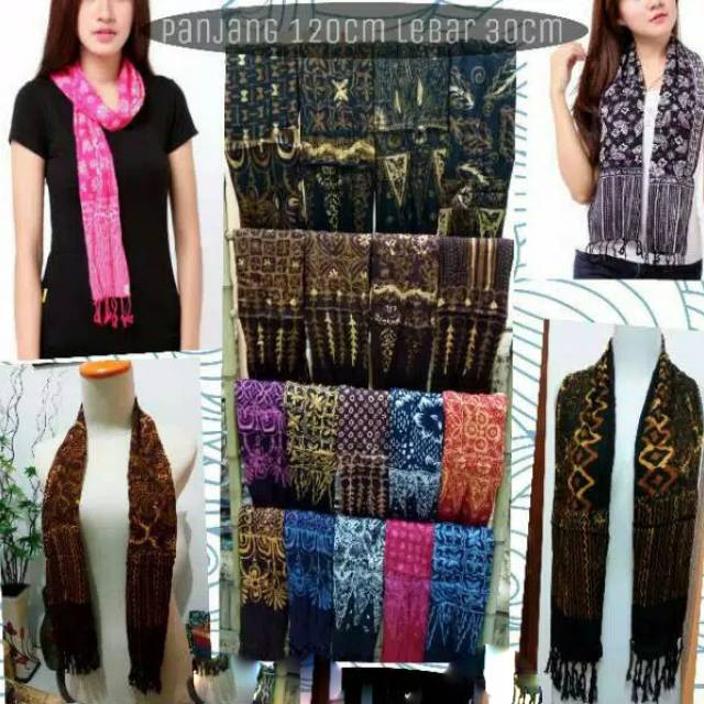 Syal batik paris scarf batik bahan Katun paris