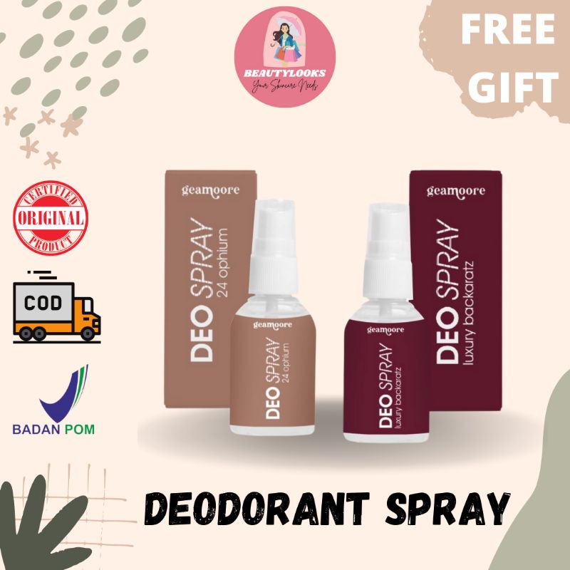 [READY FREE GIFT] DEODORANT SPRAY GEAMOORE WITH TAWAS EXTRACT AND NIACINAMIDE LUXURY BACCARATZ 24 OP