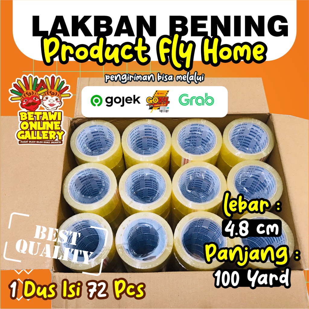 Lakban Bening/Coklat 48mm 100 Yard 1 dus isi 72