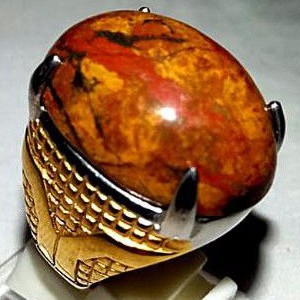 cincin batu akik pancawarna garut