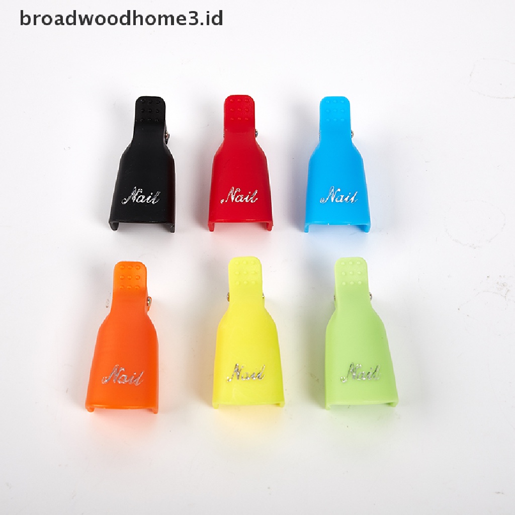 10pcs Klip Cap Soak Off Bahan Plastik Untuk Menghapus Kutek Uv Gel