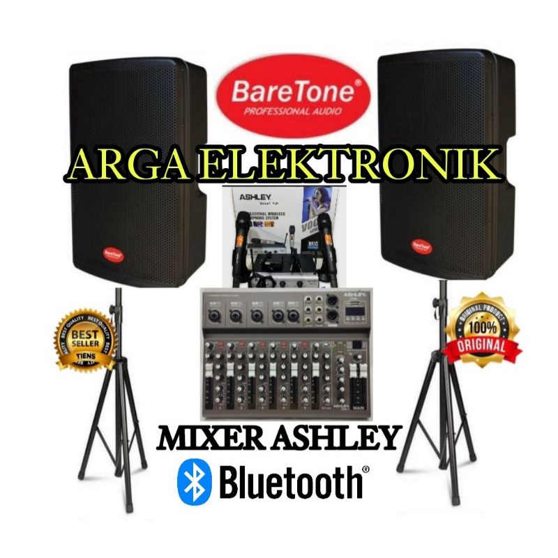 baretone aktif max15rc speaker 15 inch mixer ashley paket baretone