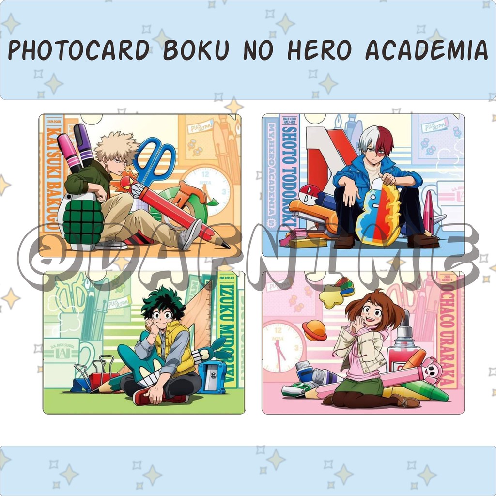 PHOTOCARD BOKU NO HERO ACADEMIA HORIZONTAL EDITION BNHA ANIME // TODOROKI MIDORIYA BAKUGO