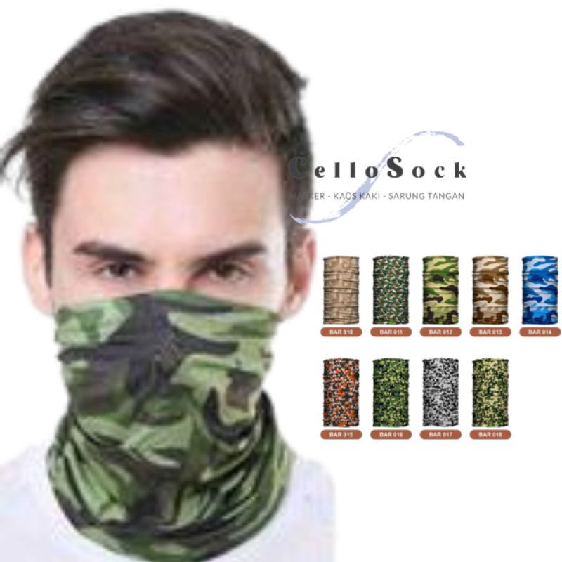Masker Buff MOTIF ARMY / Masker Buff Multifungsi MOTIF ARMY