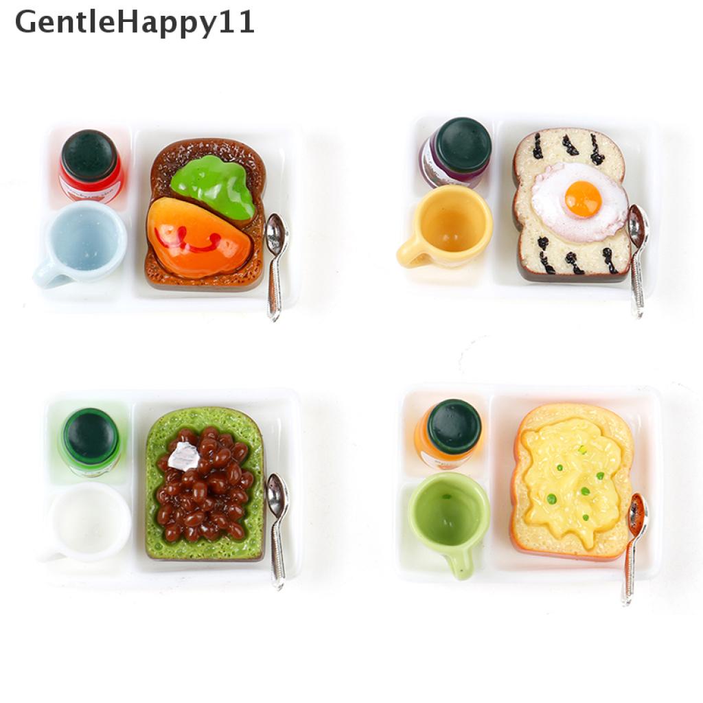 Gentlehappy Mainan Miniatur Piring Selai / Roti Untuk Aksesoris Dapur Rumah Boneka