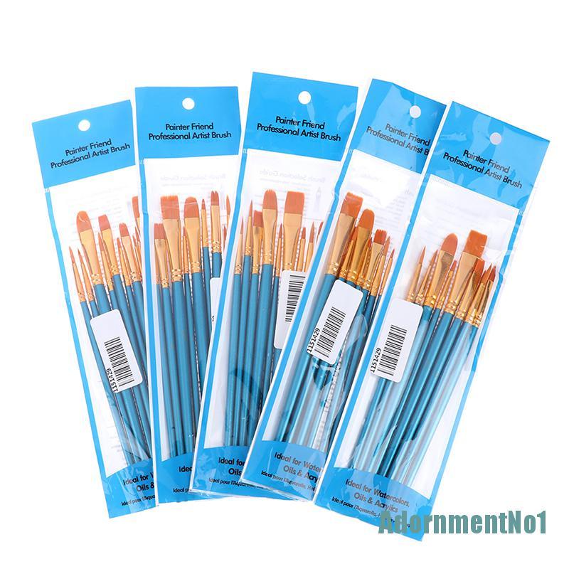 [AdornmentNo1]10Pcs Acrylic Watercolor artists paint brush nylon multi-function hook line pen