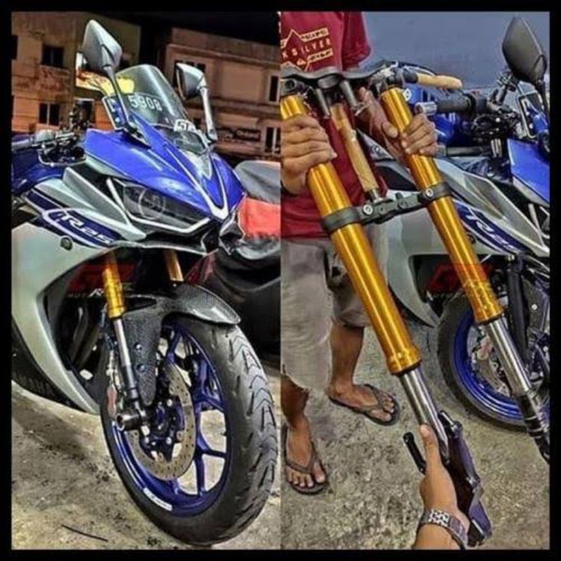 UP SIDE DOWN YAMAHA R25/MT 25 NUI UKURAN 51/SHOCKBREAKER DEPAN USD YAMAHA R25-MT25 NUI
