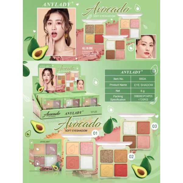 ANYLADY EYESHADOW &amp; BLUSH ON SWEET FRUIT WATERMELON PERPCS NO.793/880A