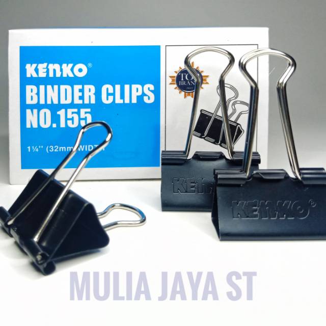 

Binder Clip KENKO NO.155 1 1/4" (32mm) / penjepit kertas