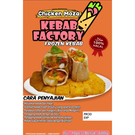 

[Kebab Factory] Mini Kebab Frozen Chicken Moza isi 10 pcs