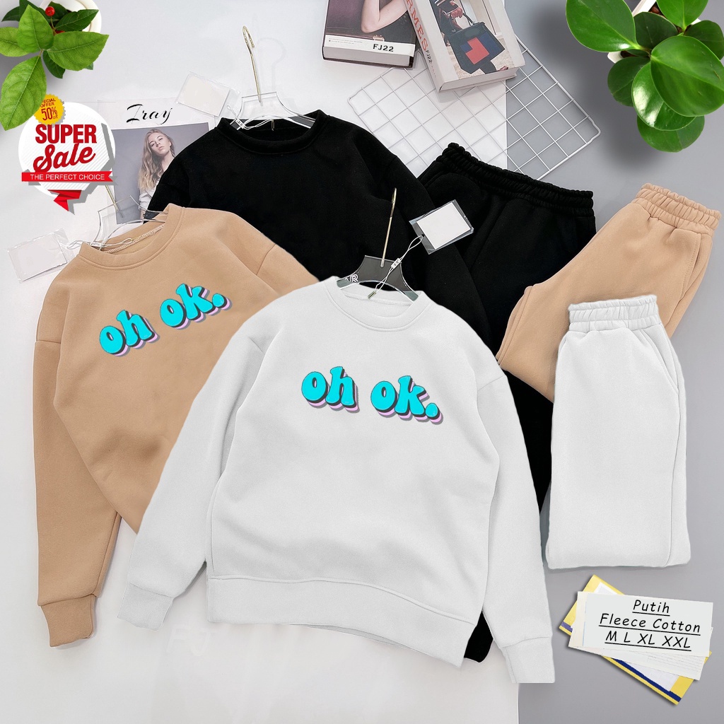 Sweater Oh Ok Unisex Pria &amp; Wanita Korean Style | Dhea Fashion