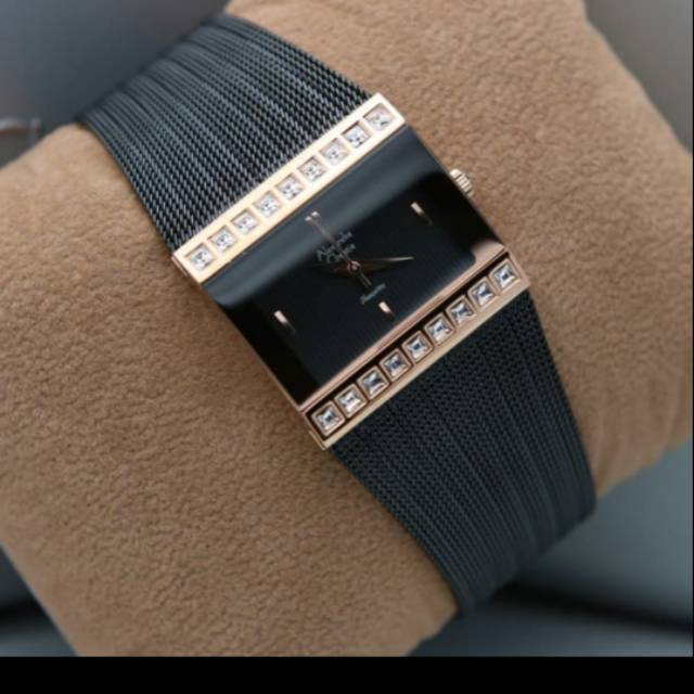 Jam wanita ALEXANDRE CHRISTIE AC2561 HITAM ROSEGOLD