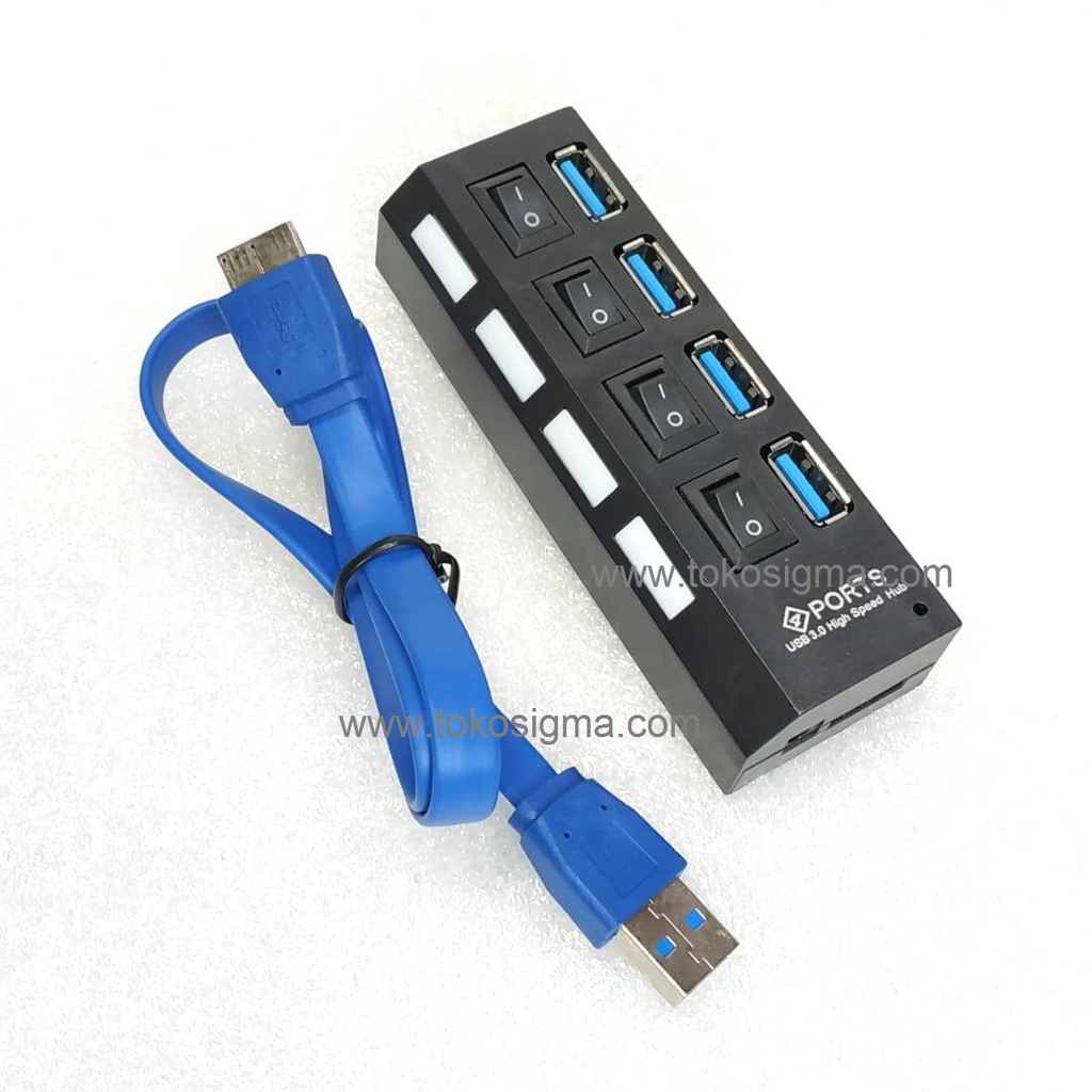 USB HUB 3.0 SUPER SPEED 4 PORT USB3.0 Splitter Extension LED SAKLAR