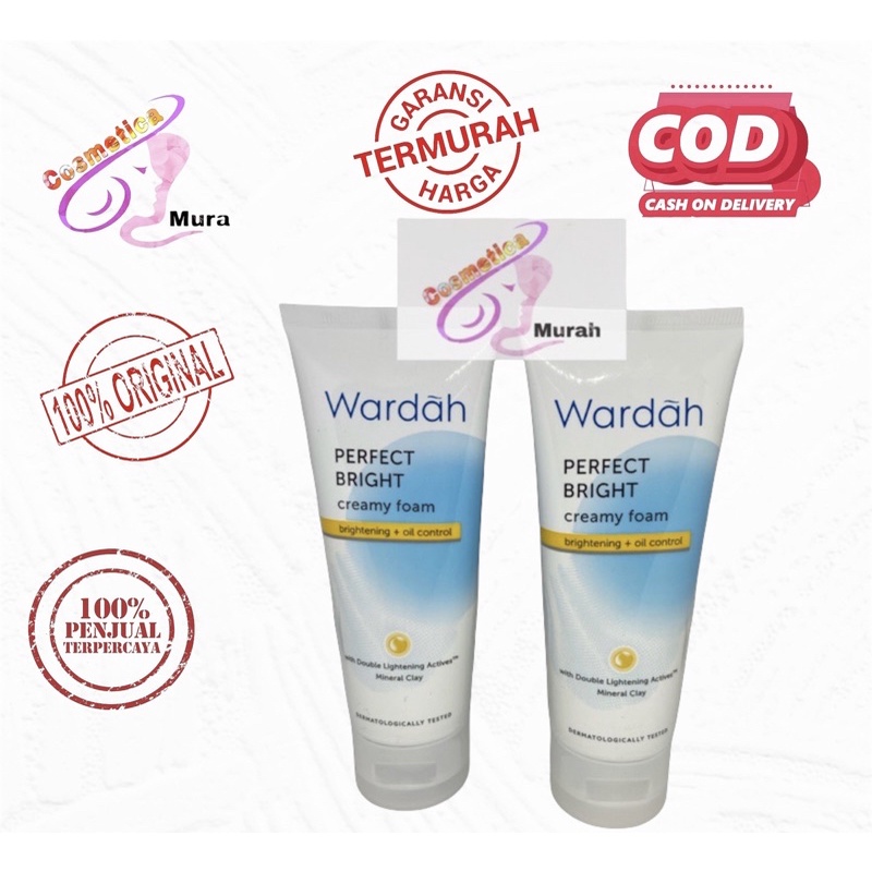 COSMETICAMURAH - WARDAH PERFECT BRIGHT SERIES - CREAMY FOAM MOISTURIZER BERRY SERUM MICELLAR WATER