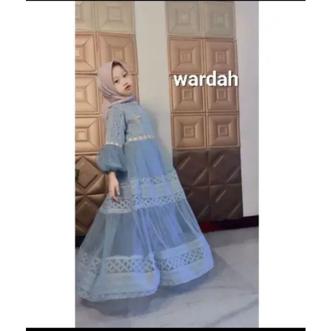 Gamis pesta Anak perempuan Bahan Brukat Tile kekinian Ukuran S/M/L/XL Umur 3-17 Tahun Terlaris Sekarang