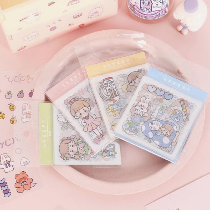 KENSHO Stiker PVC Deco Aesthetic Lucu Sticker Korea Import - 20 Lembar