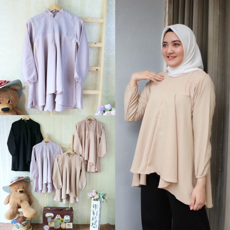 tunik tile dot /tunik raya /tunik pesta / tunik muslim