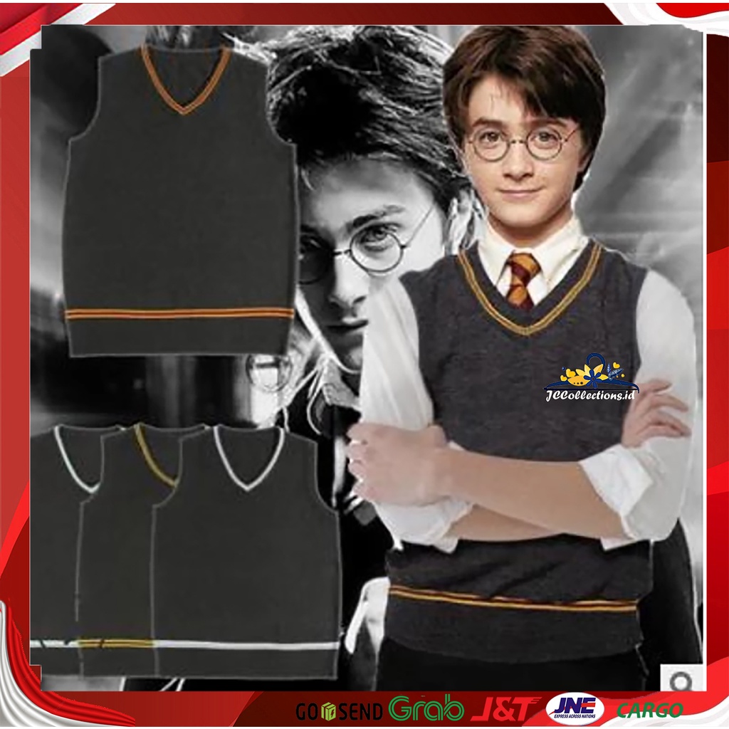 Rompi Rajut Hery Potter Pria Oversize Variasi List Herry Poter / Vest Heri Poter - JCCollections