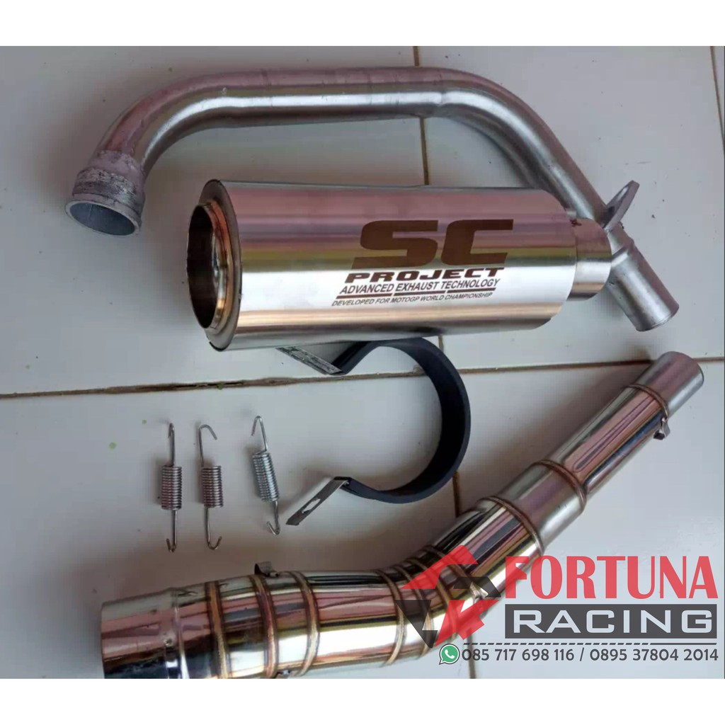 knalpot racing Sc project polos for CBr150 cb Vixion Byson sonic dll ful set