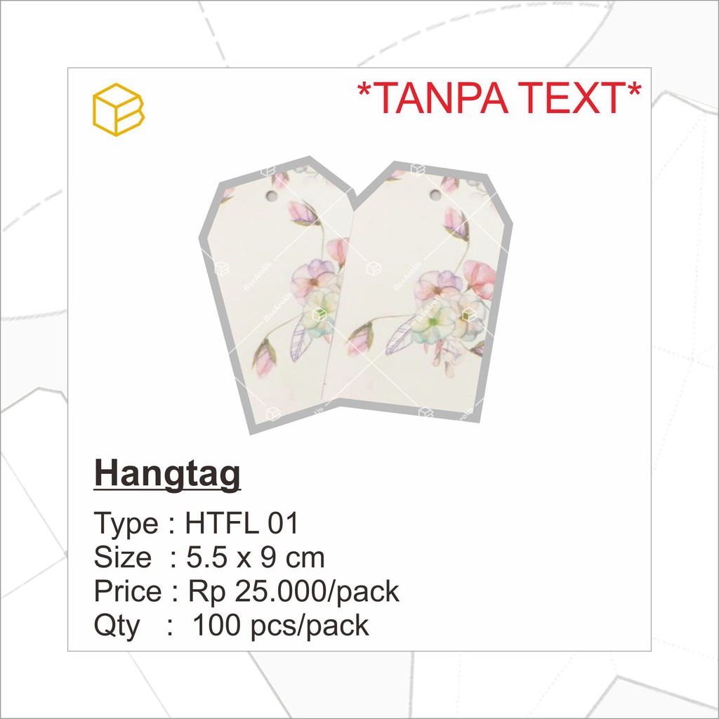 HANGTAG FLOWER (100pcs) | Hangtag Paper Motif Flower