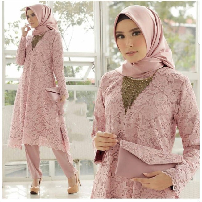 Setelan KEBAYA BROKAT / KEBAYA tunik REAL PICK-KEBAYA BROKAT / Kebaya Modern / Kebaya Tunik Modern 2