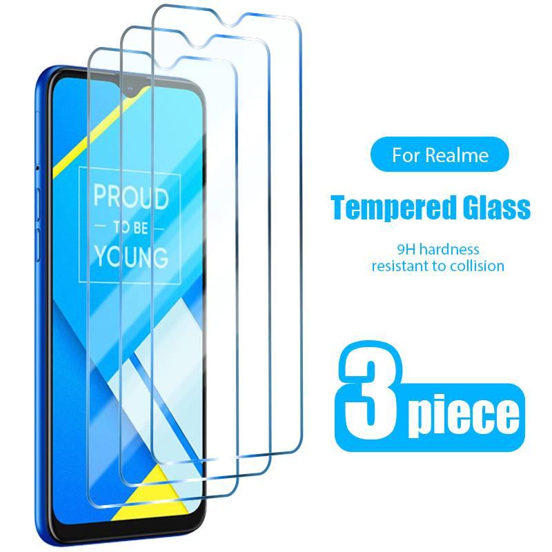 3PCS Tempered Glass for Realme 7 C3 C25 Pro GT Neo 5G Screen Protector for Realme C15 C11 8 7 Pro C12 C17 C2 C21 C20 Phone Glass