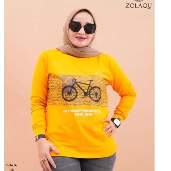 Hot Sell.. D) kaos wanita lengan panjang zolaqu/kaos wanita zolaqu ori terbaru 2021/kaos wanita zola