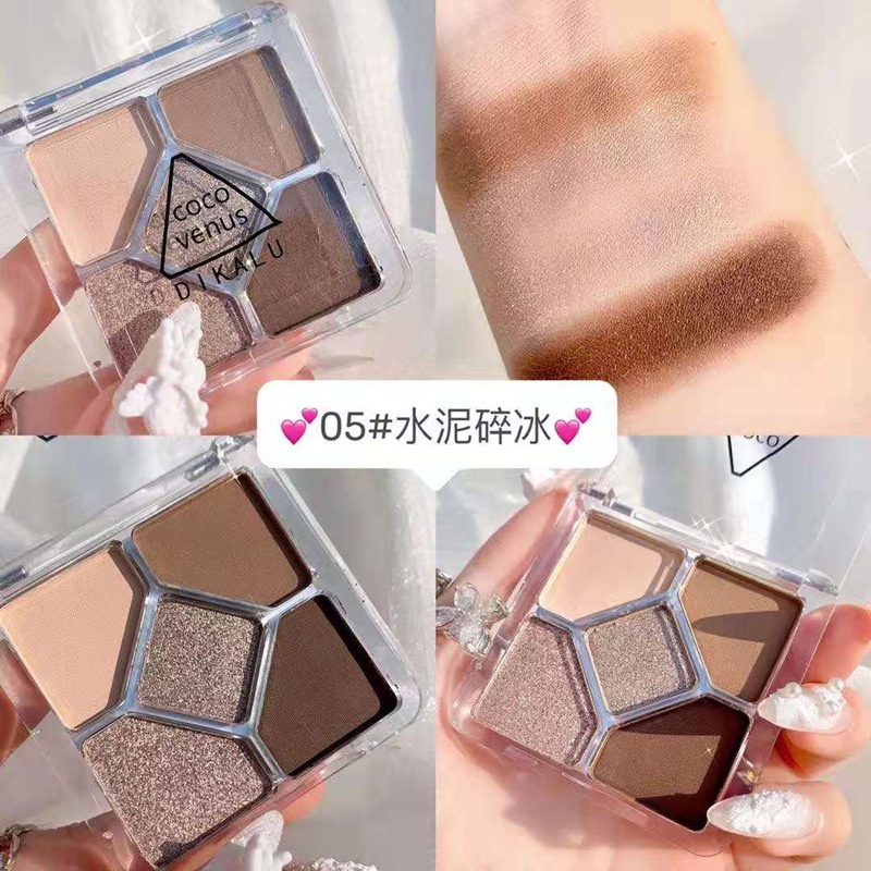 DIKALU EYESHADOW PALETTE 5 WARNA KEMASAN BELAH KETUPAT