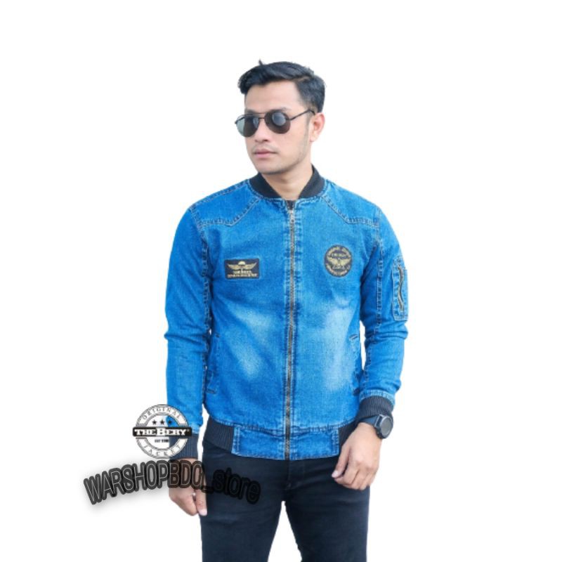 BOMBER JEANS WINGS THE BERRY-PAKAIAN PRIA -BOMBER JEANS WINGS-COD/BAYAR DI TEMPAT