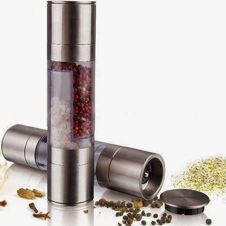 Pepper Mill Grinder 2 in 1 Penggiling Lada ZX-S22 Silver INT504 Grab Medan